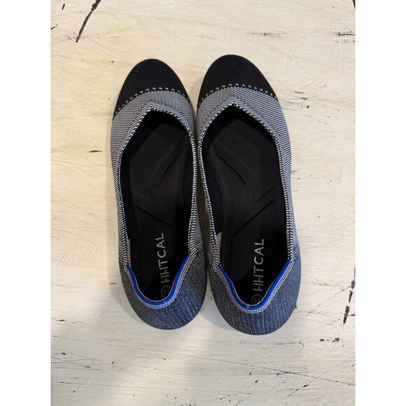 Rothy’s Women’s Grey Mist Captoe Black and White Ballet Shoes Flats Size 9.5 - Picture 13 of 13